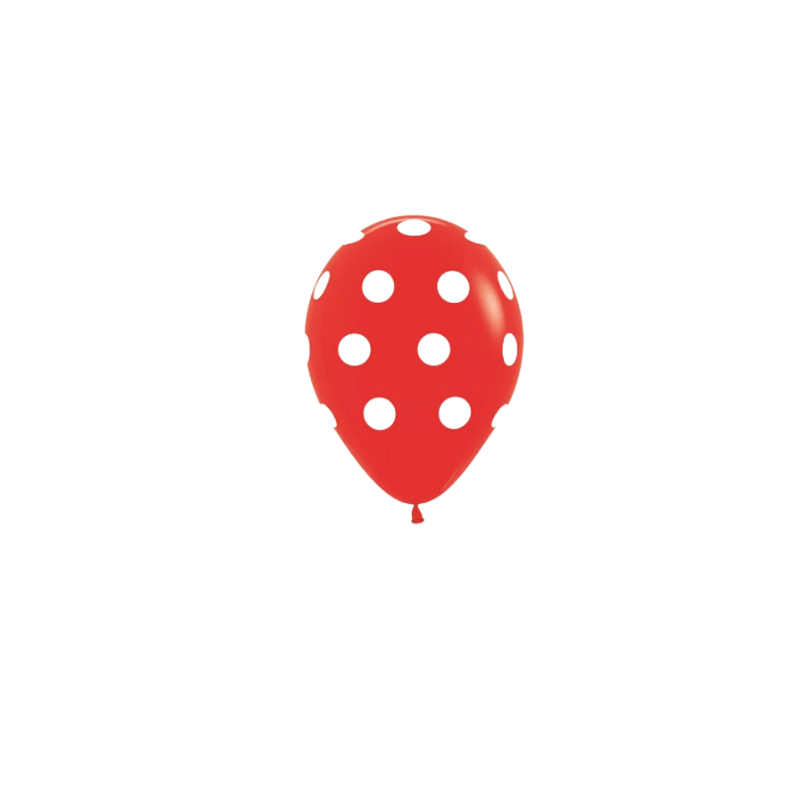 12 Inch Polka Dots Printed Latex Balloons (Single Pc)