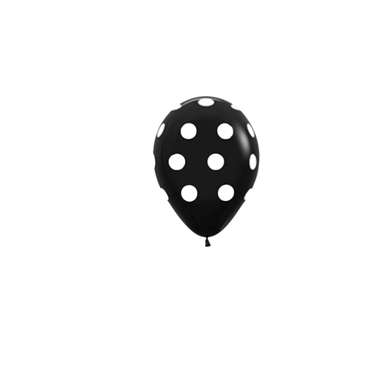 12 Inch Polka Dots Printed Latex Balloons (Single Pc)