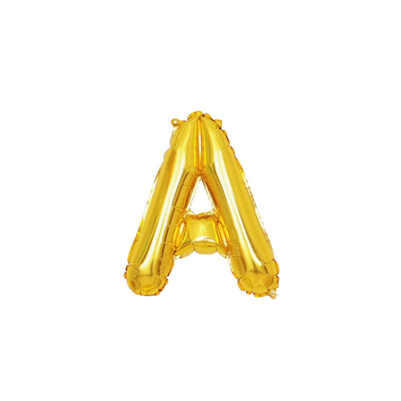 16 Inch Gold Alphabet Letter Balloons