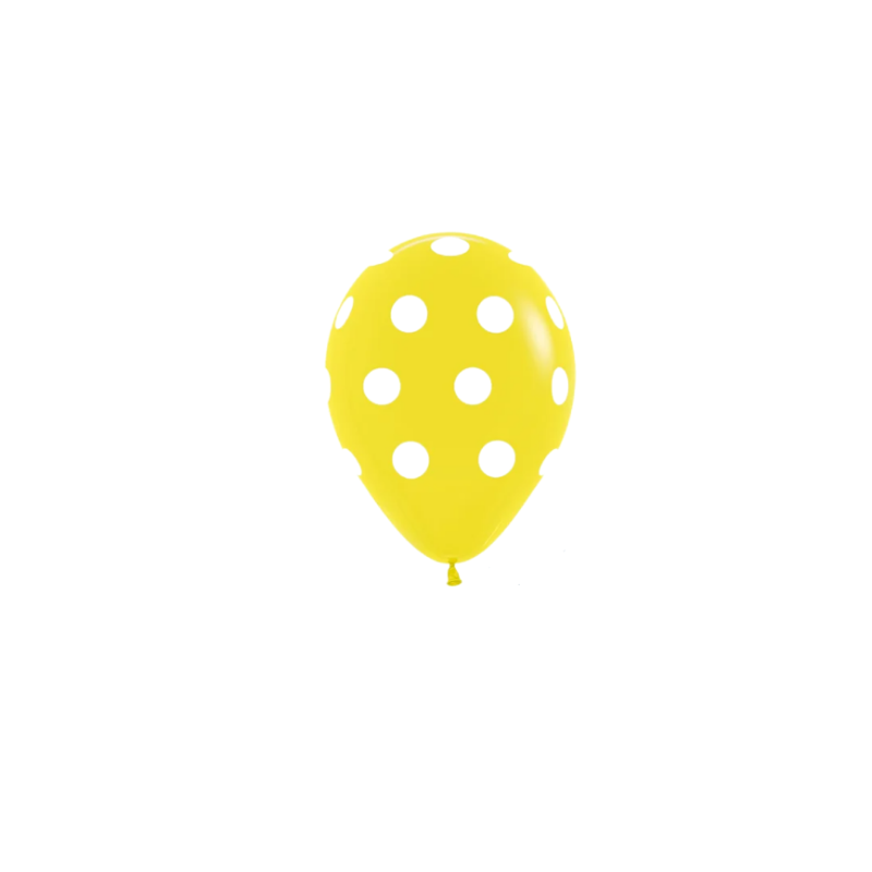 12 Inch Polka Dots Printed Latex Balloons (Single Pc)