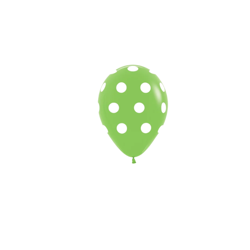 12 Inch Polka Dots Printed Latex Balloons (Single Pc)