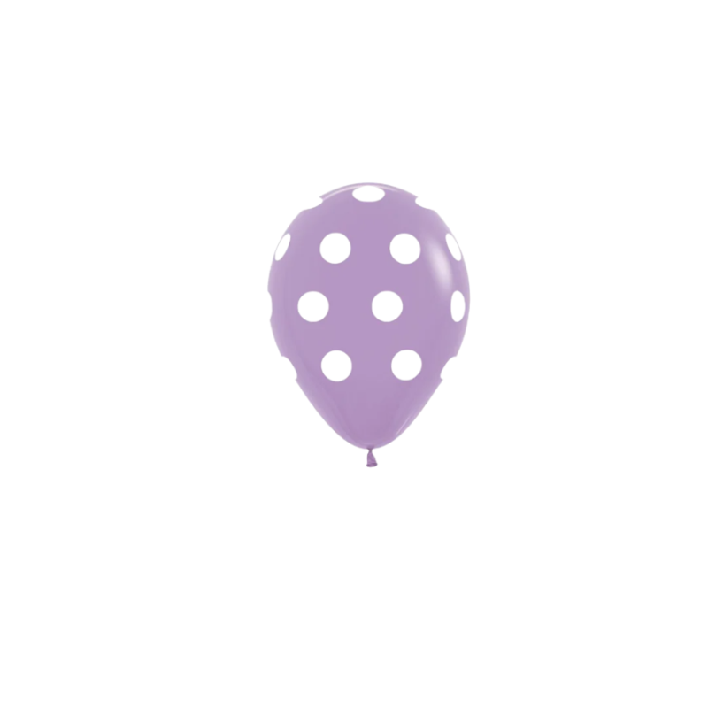 12 Inch Polka Dots Printed Latex Balloons (Single Pc)