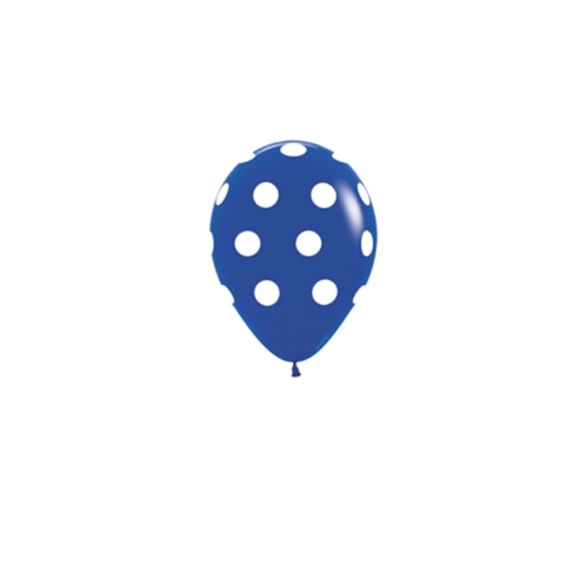 12 Inch Polka Dots Printed Latex Balloons (Single Pc)