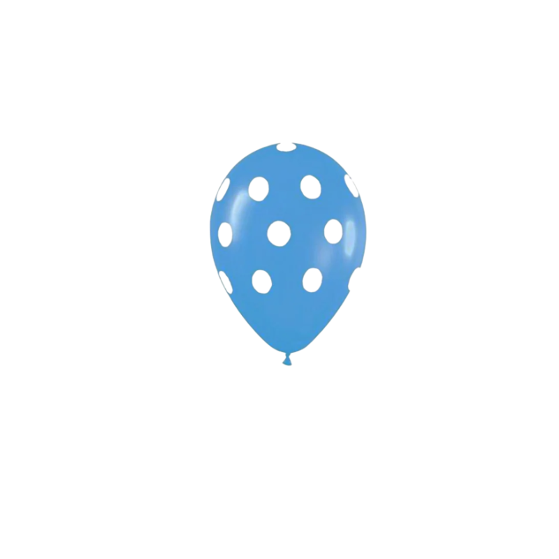12 Inch Polka Dots Printed Latex Balloons (Single Pc)