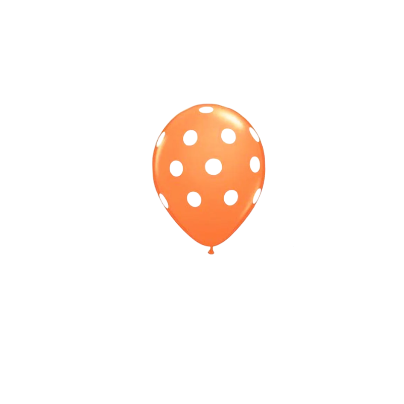 12 Inch Polka Dots Printed Latex Balloons (Single Pc)