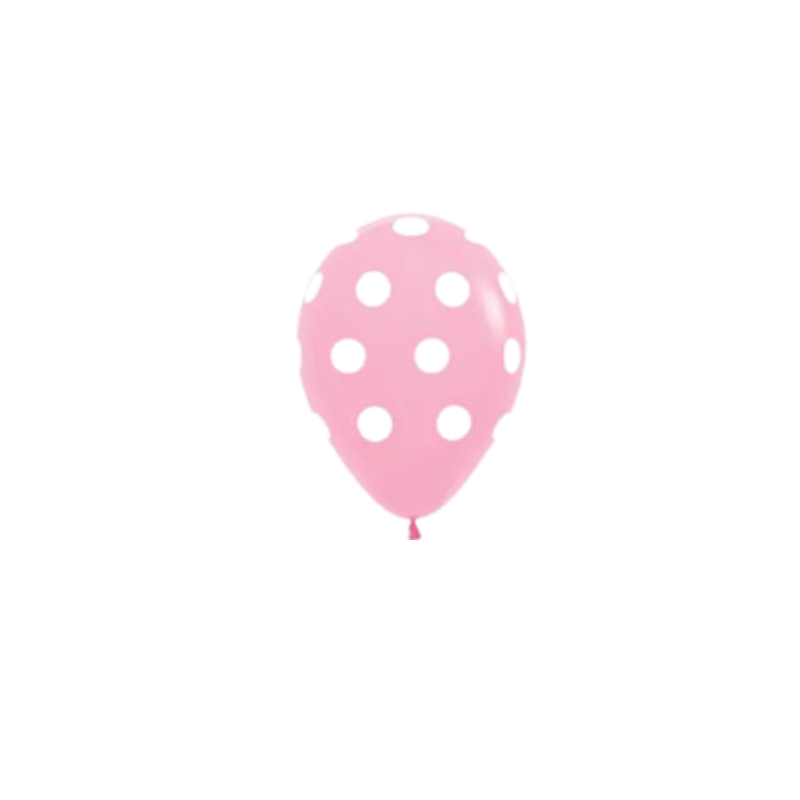 12 Inch Polka Dots Printed Latex Balloons (Single Pc)