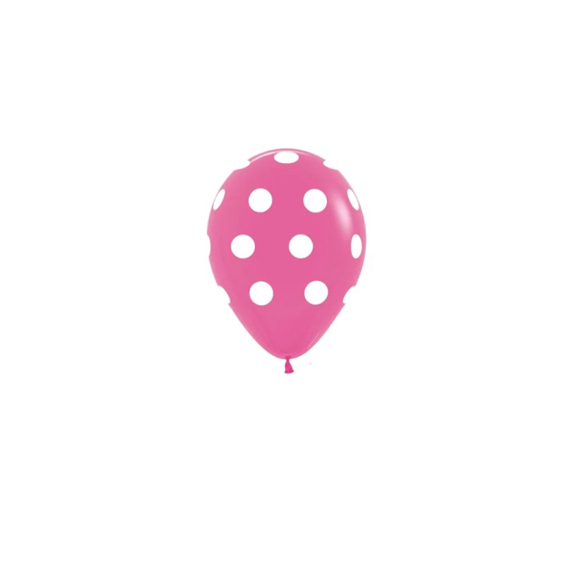 12 Inch Polka Dots Printed Latex Balloons (Single Pc)