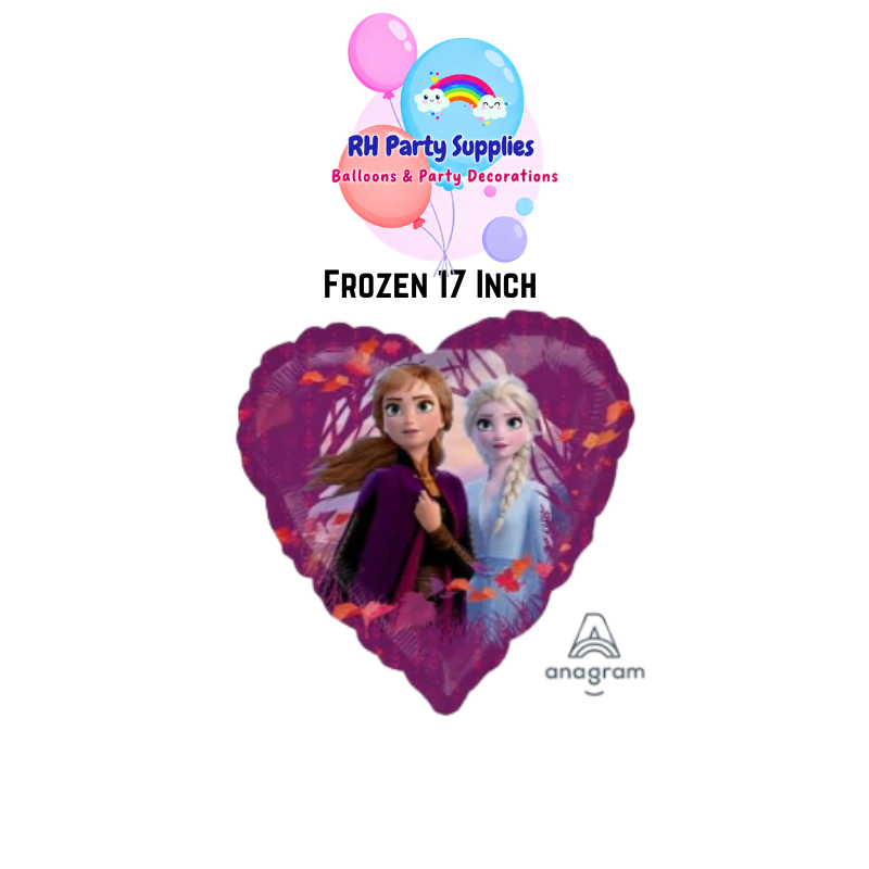 ($3 Deal) Frozen Elsa & Anna Heart Balloon