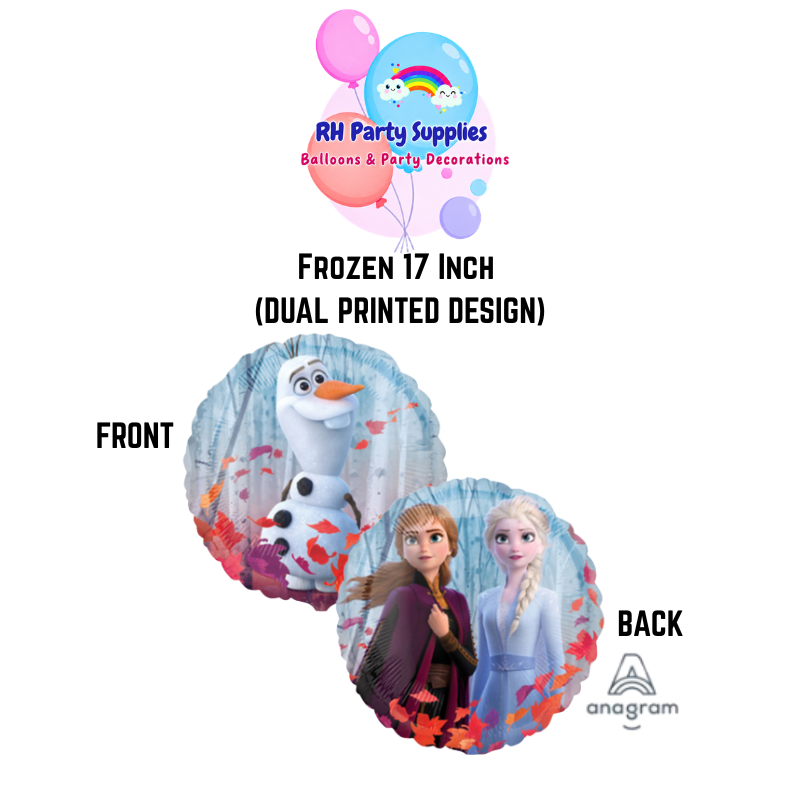 ($3 Deal) Frozen Elsa & Anna Balloon ( Dual Printed Design)