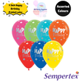 11 Inch Happy Birthday Printed Latex Balloons